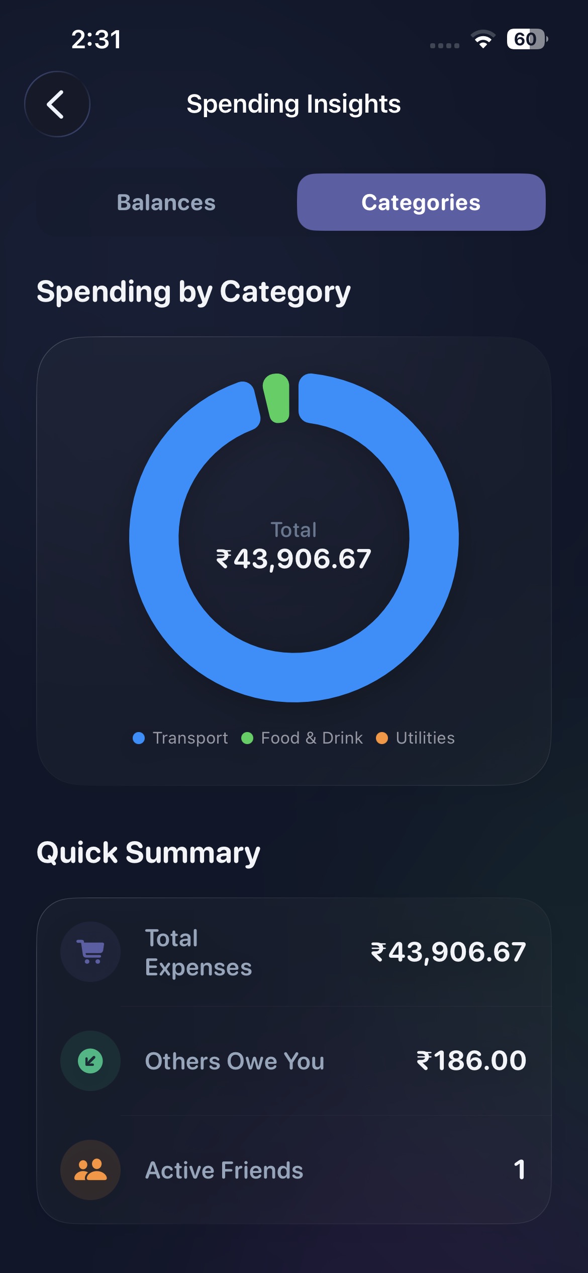 Spending Insights Screenshot